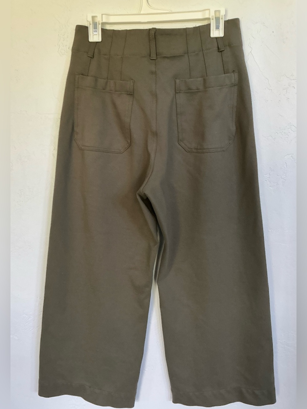 Anthropologie Maeve The Colette Wide-Leg Pants in Olive - Picture 6 of 9